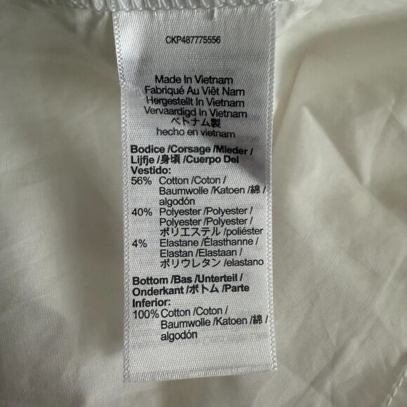 MADEWELL Drop-Waist Tank Midi Dress XS Fit Flare Vacay Lighthouse White NWT B20 - Picture 7 of 7